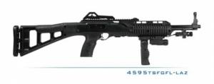 Hi-Point 17.5" Black w/Forward?Folding?Grip Flashlight & Laser Sight 45 ACP Carbine - 4595TSFGFLLAZ