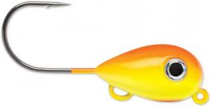 VMC Hover Jig, Floating Jig Head, #4 Size, #2 Hook, Chartreuse Orange - HVJ#4CO