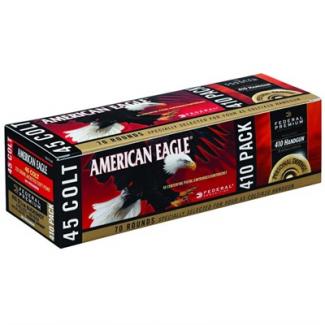 Federal Ammo Combo 50rd-45C 225gr JSP 20rd-410 2.5" #000 (70 rounds per box) - FEDAE412000