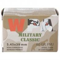Wolf Military Classic 5.45x39 60gr FMJ 30/bx - WOMC545BFMJ