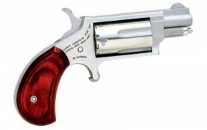 North American Arms Mini Stainless/Red  22 Magnum Revolver - NAA22MSGRB