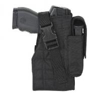 Tactical Molle Holster w/ Attached Mag Pouch | Black | Right - 25-0029001001