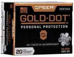 Speer Gold Dot - .40S&W Ammo 165 Grain Hollow Point 50 Round Box - SPEER53970