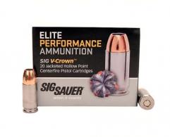 Main product image for Sig Sauer Elite 9mm 147 Gr V-Crown JHP 50rd box LE/MIL/IOP