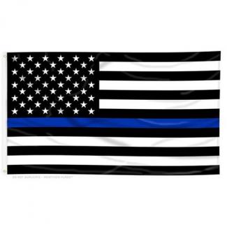 Thin Blue Line American Flag with Grommets - BLUE-AMERICAN-3X5