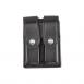 Aker Leather Double Magazine Black Plain with Chrome Studs Pouch Size 1 - A510-BP-1-CH