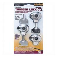 Gunmaster Metal Trigger Lock Triple, Clam Pack - 38295/MTL 100