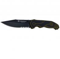 SW SWAT Assisted 3.5 in Combo Blade OD Green Aluminum Hndl - 1100058