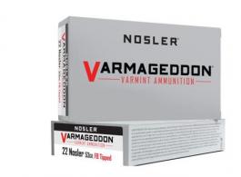 Nosler Varmageddon Rifle Ammunition 22 Nosler 53 gr. VG FBT 20 rd. - 65177