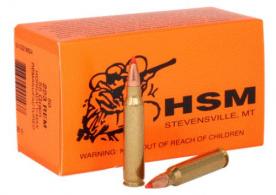HSM Varmint Rifle Ammunition 223 WSSM V-Max 55 gr. 20 rd. - HSM-223WSSM-1-N