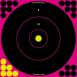Birchwood Casey Shoot-N-C Pink 12in Bulls-Eye Target 12pk - 34037