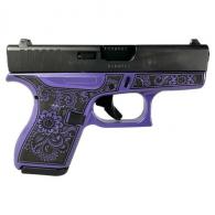 Glock 42 "Mandala Engraved Purple Pearl Grip" 380 ACP Semi-Auto Handgun - UI4250201MDLPP