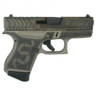 Glock G43 Gen 4 Revolution Engraved Colonial Brown" 9mm Semi-Auto Handgun - GLUI4350201REVES