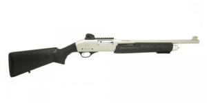 BLACK ACES TACTICAL SGP 12GA 18.5IN BBL BS SILVER Black Synthetic Stock AND FE 4RD CHOKES CASE - PRO SERIES X