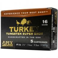 Apex Turkey TSS Shotgun Ammo 16 ga. 2-3/4 in.1-5/8oz #9 shot  5 Round - PT16-9