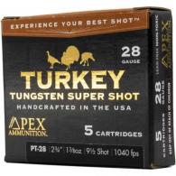 Apex Turkey TSS Shotgun Ammo 28 ga. 2-3/4 in. 1-3/8oz #9.5 shot  5 Round - PT28-95