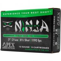 Apex Turkey TSS Ninja Shotgun Ammo 12ga. 3 in. 2-1/4oz #8.5 shot  5 Round - NINJA3