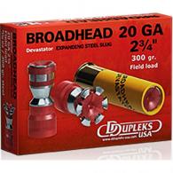 DDupleks Broadhead Devastator Slugs Red 20 ga. 2 3/4 in. 11/16 oz. 5 rd. - 20D20