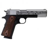 Tisas 1911 A1 Service .45 ACP 5" Barrel "Two Tone Filigree Stainless" 8+1 - 1911A1S45FGTT