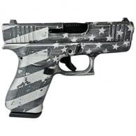 Glock 43X "Distressed Flag Gray" 9mm Semi-Auto Pistol - UX4350201DISFLAGGRY