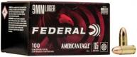 Main product image for Federal American Eagle Full Metal Jacket 9mm Ammo 100 Round Box
