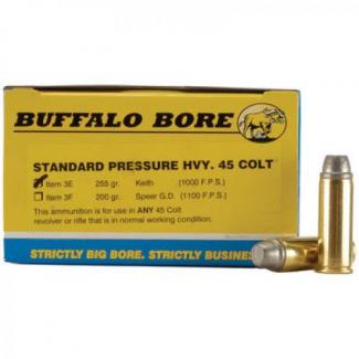Buffalo Bore Ammunition Handgun 45 Colt Soft Cast 255 - 3E/20