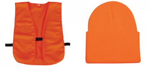 Outdoor Cap Orange Vest And Knit Cap Orange Vest And - BLZKVST