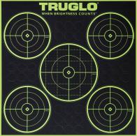 Truglo TG-11A6 Tru-See Self-Adhesive Paper 5-Bullseye Black/Green 6 Per Pkg - TG11A6