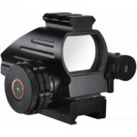 Dead Ringer DR4477 Monteria Red Dot w/Laser 1x34mm Obj Unlimited Eye Relief Blk - DR4477