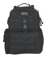 G*Outdoors T1612BPB Tactical Range Backpack Black 1000D Nylon Teflon Coating with 3 Pistol Storage Cases, Visual ID Storage Syst - T1612BPB