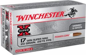 Winchester .17 WSM POWER CORE 20GR LF COPPER HP 50/10 - S17W20PC