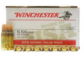 Main product image for Winchester Full Metal Jacket 5.56x45mm NATO Ammo 200 Round Box