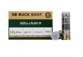 Sellier & Bellot 12ga Ammo  2.75" #4 Buckshot 10rd box - V211832U
