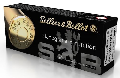Sellier & Bellot Handgun 460 S&W Mag 255 gr Jacketed Hollow Point (JHP) 20 Bx/ 12 Cs