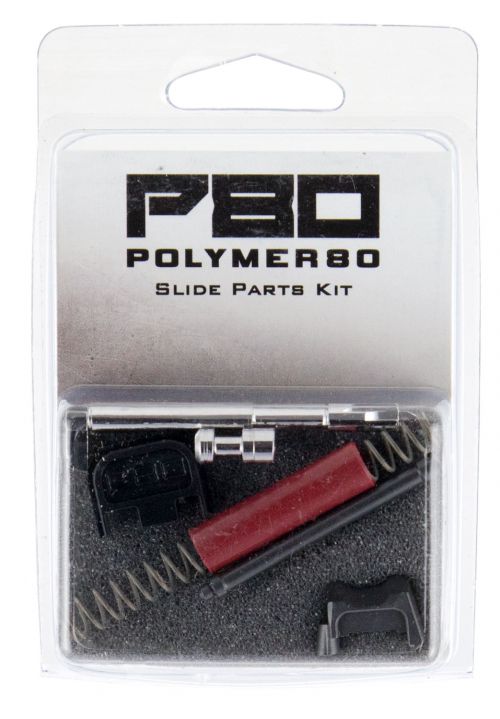 Polymer80 PF-Series Slide Parts Kit For Glock Gen 1-4 9mm 17-4 Stainless Steel/Aluminum Black/Red Finish