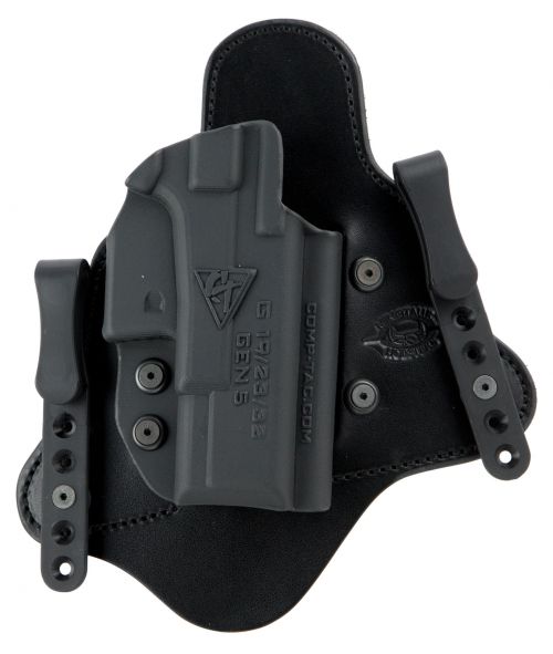 Comp-Tac MTAC Black Kydex Holster w/Leather Backing IWB fits For Glock 19, 22, 31 Gen1-5 Right Hand