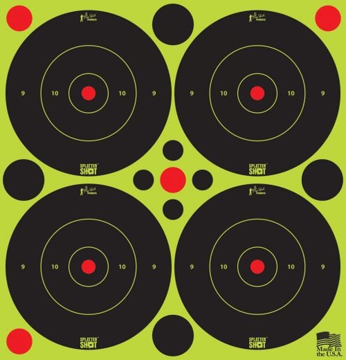 Pro-Shot SplatterShot Self-Adhesive Paper 3 Bullseye Black/Green 12 Per Pack