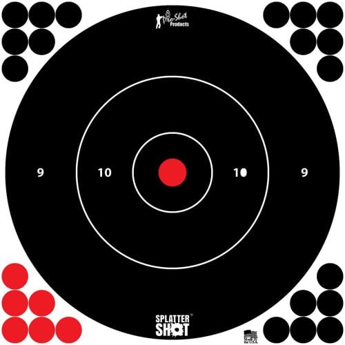 Pro-Shot SplatterShot Hanging Paper 12 Bullseye Black/White 12 Per Pack