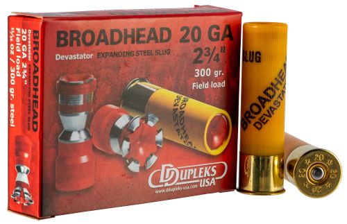 DDupleks USA Broadhead Devastator 20 Gauge 2.75 Slug Shot 5bx