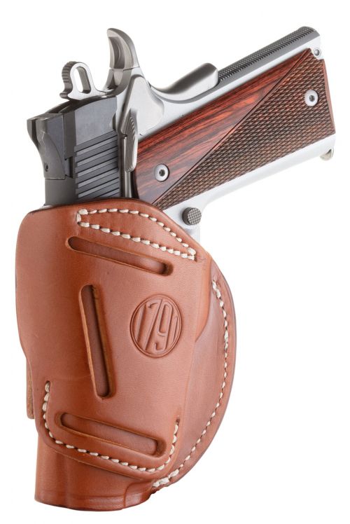 1791 Gunleather 4 Way Classic Brown Leather IWB/OWB 1911 3-4/Browning Hi Power Right Hand