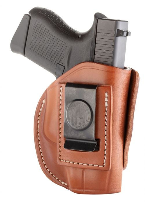 1791 Gunleather 4 Way Classic Brown Leather IWB/OWB For Glock 42/43; Keltech 380/P11; Ruger LCP; S&W Bodyguard; Sig P36