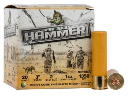 Hevishot Hevi-Hammer 20 GA 3 1 oz #2 shot  25rd box