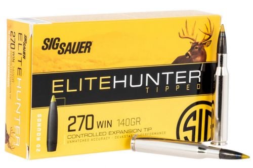 Sig Sauer Elite Hunter Tipped 270 Win 140 gr Controlled Expansion Tip 20 Bx/ 10 Cs