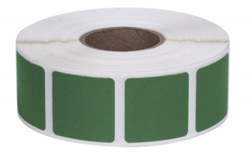 ACTION TARGET INC Square Target Pasters 7/8 1000 Per Roll Green