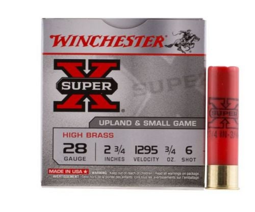 Winchester Ammo Super X High Brass 28 Gauge 2.75 1 oz 6 Round 25 Bx/ 10 Cs