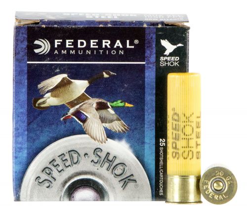 Federal Speed-Shok Waterfowl 20 GA 3 7/8 oz 2 Round 25 Bx/ 10 Cs