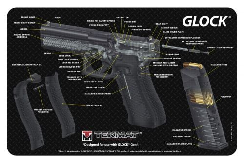 TekMat TEKR17CA Original Cleaning Mat For Glock 3D Cutaway 11 x 17