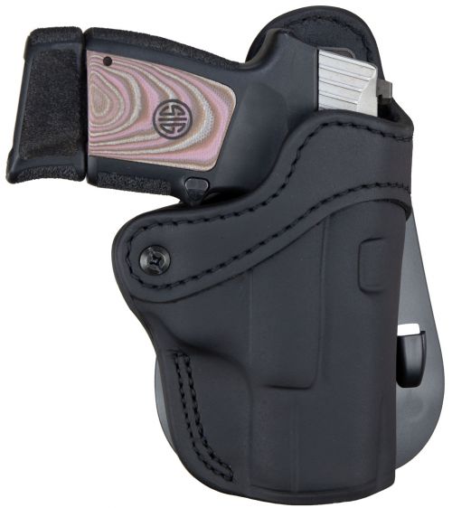 1791 Gunleather BH2.1 Optic Ready Black Leather OWB For Glock 17/S&W Shield/Sprgfld XD9 Right Hand