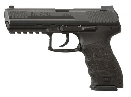 Heckler & Koch H&K P30L V1 LEM 9mm Luger 4.45 10+1 (3) Black Black Steel Long Slide Black Interchangeable Backstrap Grip DAO Ni