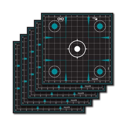 Girls With Guns Splash Self-Adhesive Paper 12 x 12 Grid Black Target w/Turquoise Accents 5 Per Pack
